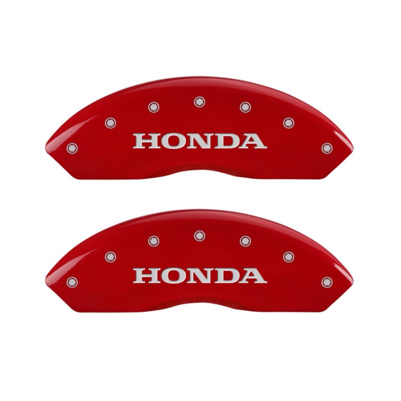 MGP 4 Caliper Covers Engraved Front Honda Engraved Rear H Logo Red finish silver ch thumbnail 7