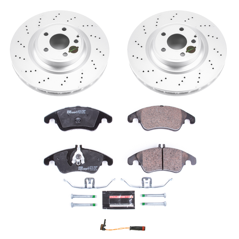 Power Stop 17-18 Mercedes-Benz SLC300 Front Euro-Stop Brake Kit