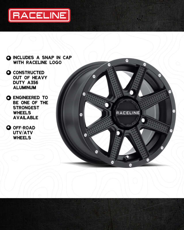 Raceline A92B Hostage 14x7in / 4x137 BP / 10mm Offset / 110.18mm Bore - Satin Black Wheel thumbnail 3