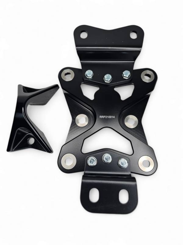 Elektric Offroad 2022+ Can Am X3 Maverick 10 Bolt Radius Rod Plate With Pull Hook (Black)
