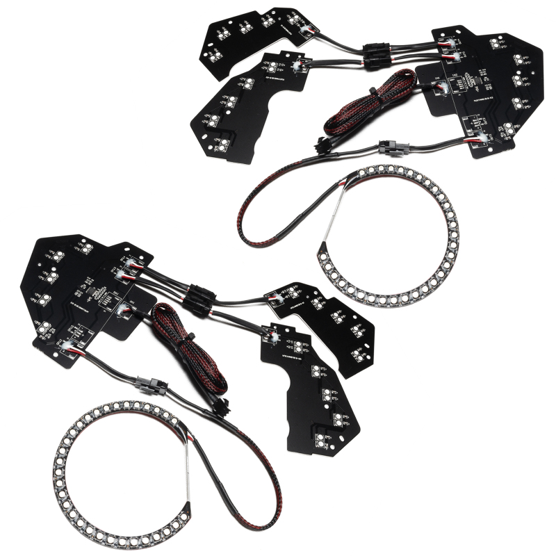 Oracle 18-21 Ford Mustang Dynamic DRL w/ Halo Kit & Sequential Turn Signal - ColorSHIFT