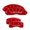 MGP 4 Caliper Covers Engraved Front & Rear Acura Red finish silver ch thumbnail 8