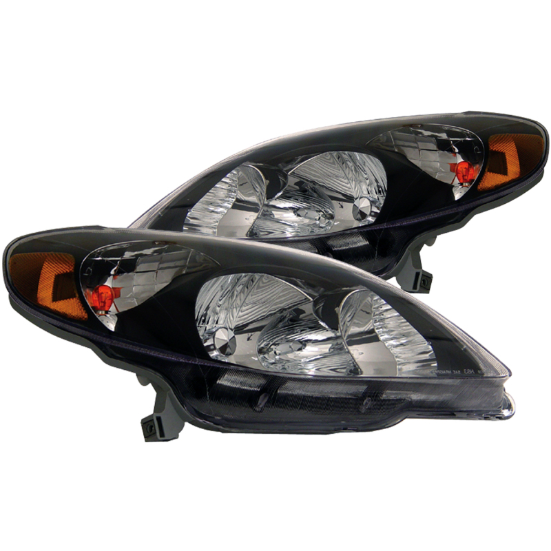 ANZO 2003-2008 Toyota Matrix Crystal Headlights Black thumbnail 2