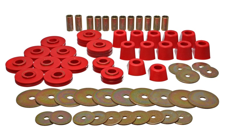 Energy Suspension 67-95 K5 Blazer / 67-70 Denali XL/Suburban/Yukon XL 4WD Red Body (Cab) Mount Set thumbnail 5