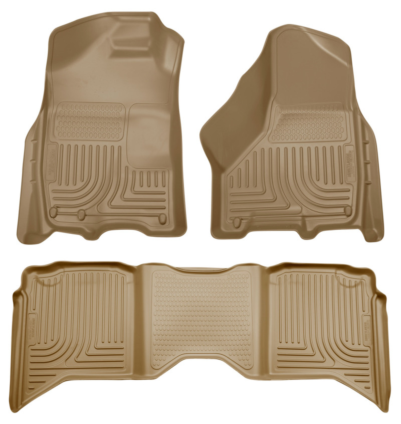 Husky Liners 2012 Dodge Ram 1500/2500/3500 Crew Cab WeatherBeater Combo Tan Floor Liners thumbnail 2