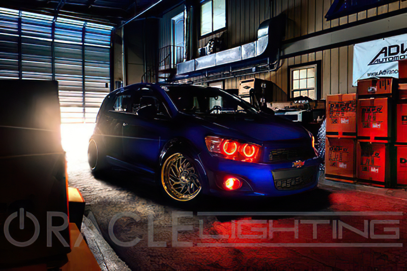 Oracle 12-16 Chevrolet Sonic LED Headlight Halo Kit - Blue thumbnail 3