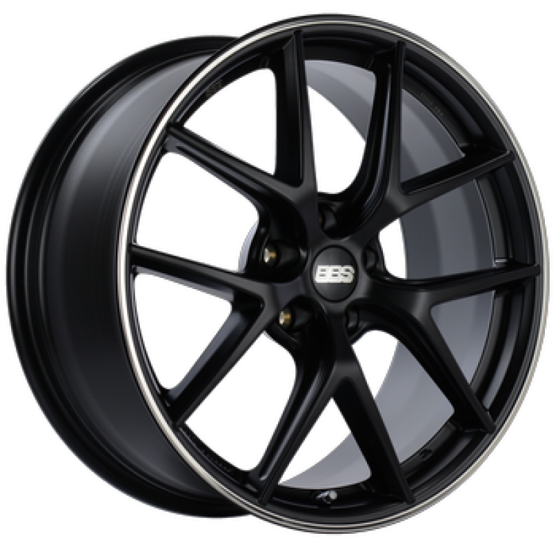 BBS CI-R 19x9 5x112 ET42 Satin Black Polished Rim Protector Wheel -82mm PFS/Clip Required
