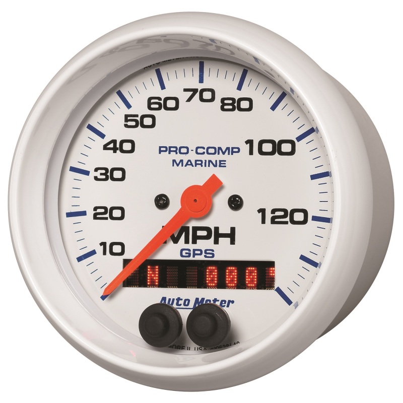 Autometer Gauge GPS Speedometer 3-3/8in 140 MPH Marine White Gauge thumbnail 9