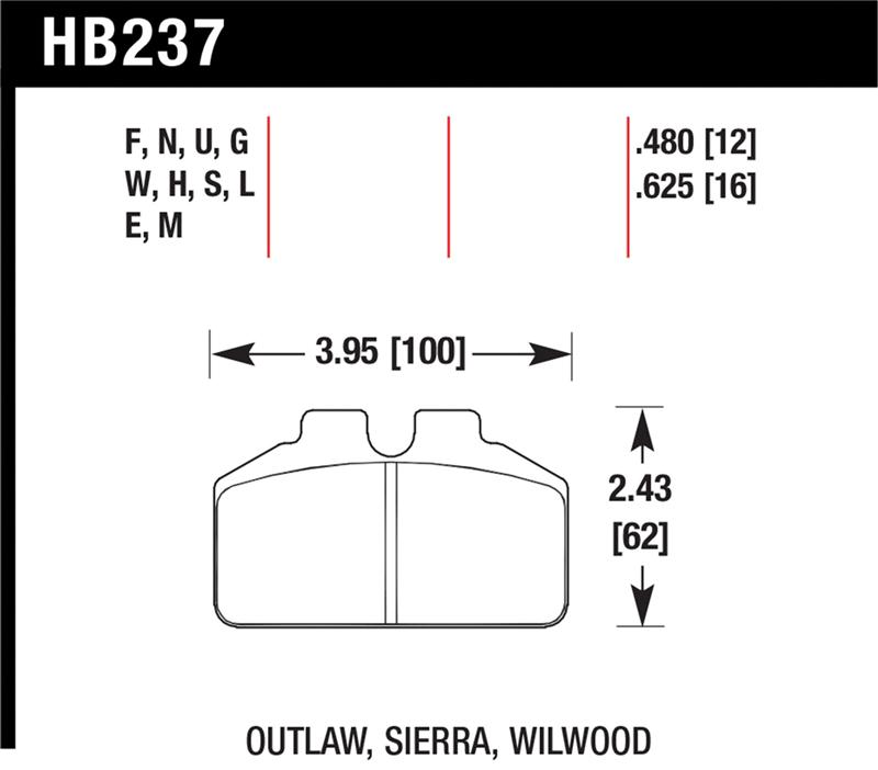 HAWK Black Brake Pad Sets