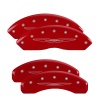 MGP 4 Caliper Covers Engraved Front & Rear Style 2/Chrysler Wing Red finish silver ch thumbnail 8