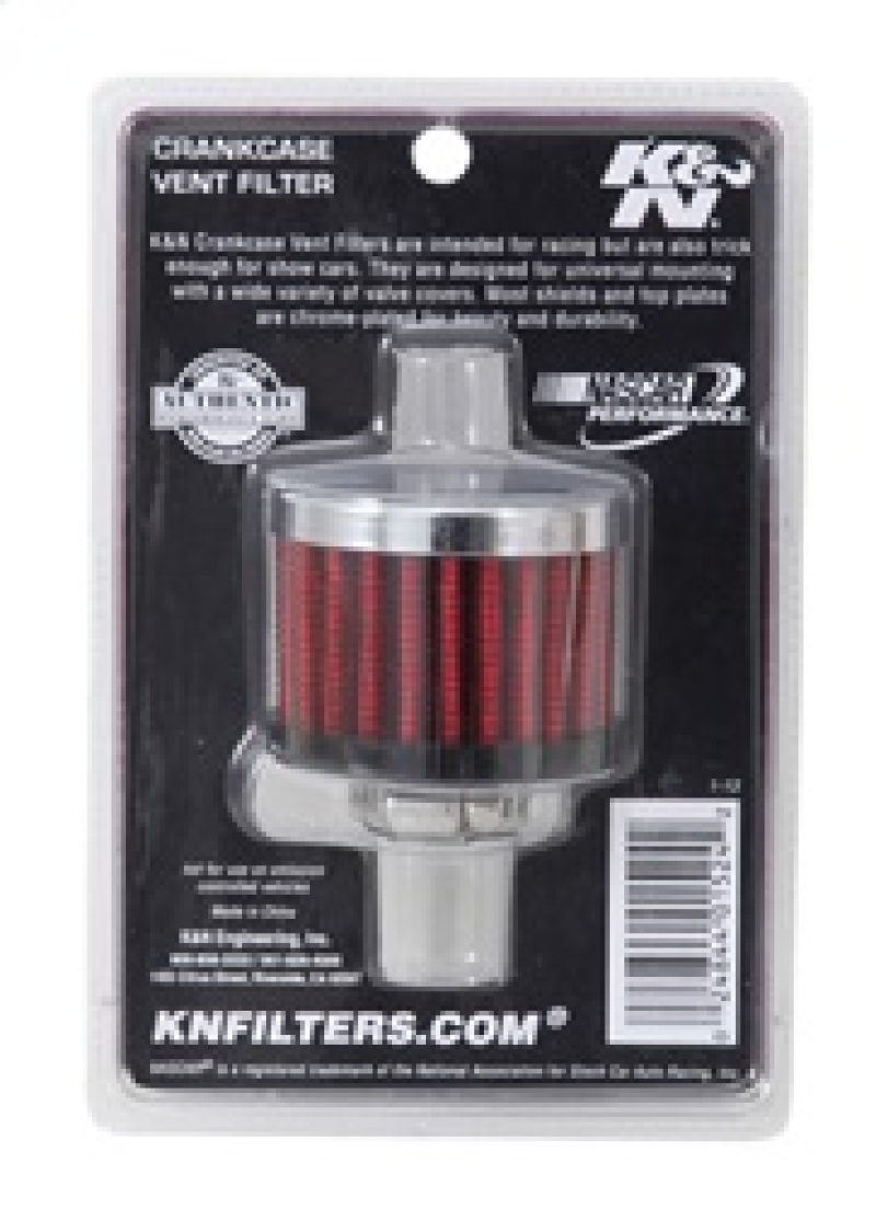 K&N Clamp On Rubber Base Crankcase Vent Filter 0.5in Flange ID 2in OD 1.5in Height thumbnail 8