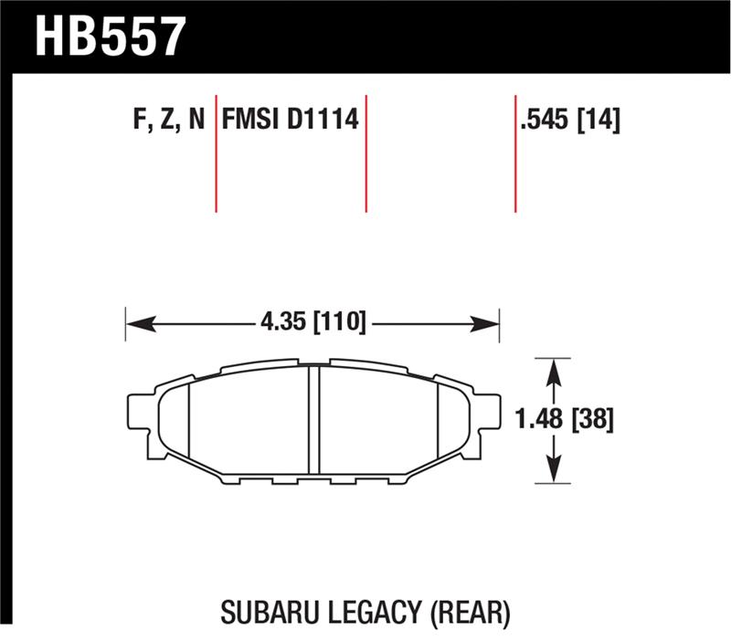 HAWK HPS 5.0 Brake Pad Sets