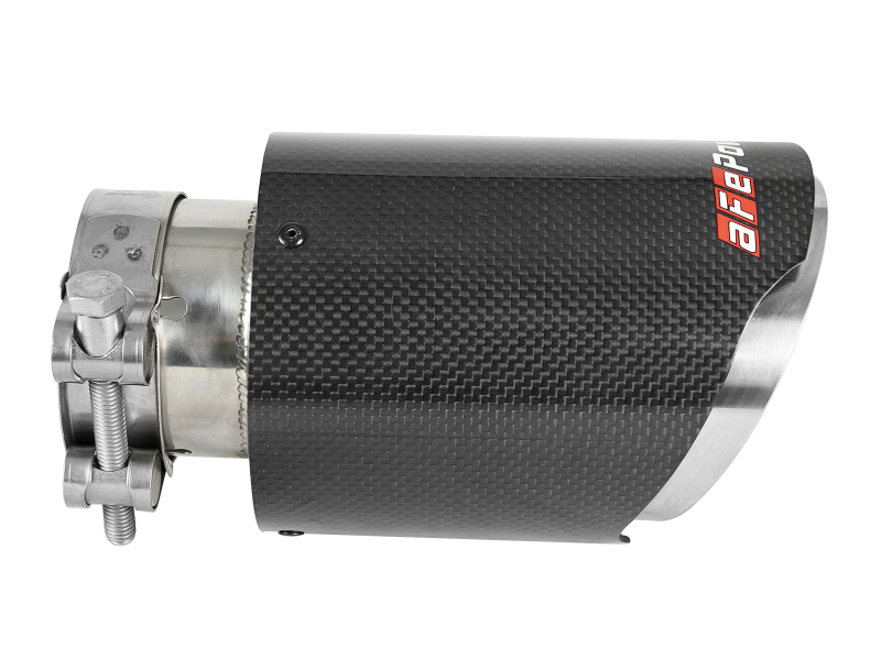 aFe MACH Force-Xp 409 SS Clamp-On Exhaust Tip 2.5in. Inlet / 4in. Outlet / 7in. L - Carbon thumbnail 8