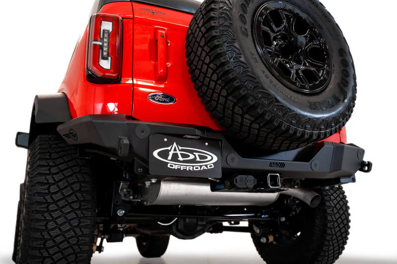 Addictive Desert Designs 2021+ Ford Bronco Rock Fighter Rear Bumper - Hammer Black thumbnail 8