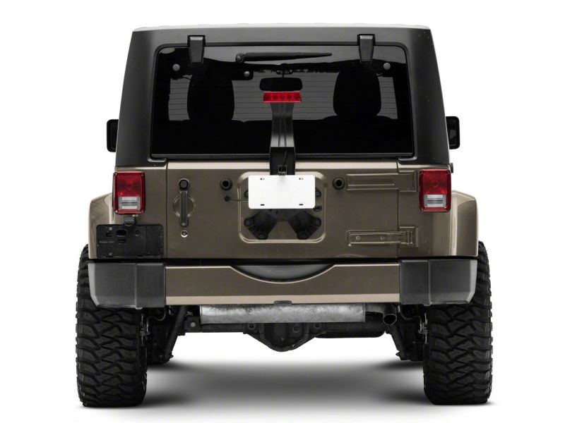Raxiom 07-18 Jeep Wrangler JK Axial Series License Plate Bracket w/ LED Brake Light thumbnail 6