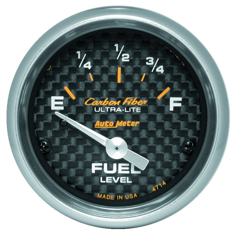 Autometer Carbon Fiber 52mm 0E-90F Short Sweep Electronic Fuel Level Gauge thumbnail 4