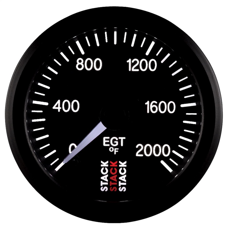 Autometer Stack 52mm 0-2000 Deg F Pro Stepper Motor Exhaust Gas Temp Gauge - Black thumbnail 3