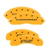 MGP 4 Caliper Covers Engraved Front Gen 5/Camaro Engraved Rear Gen 5/RS Yellow finish black ch thumbnail 8