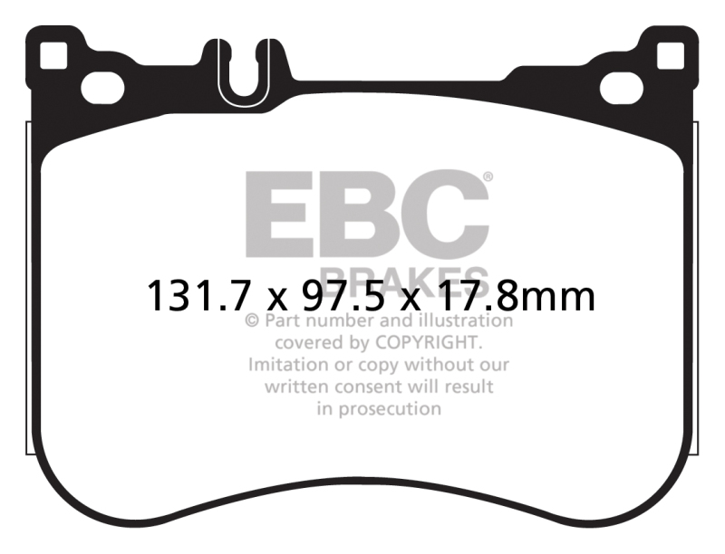 EBC 14+ Mercedes-Benz S550 4.7 Twin Turbo AMG Sport Pkg Redstuff Front Brake Pads thumbnail 4
