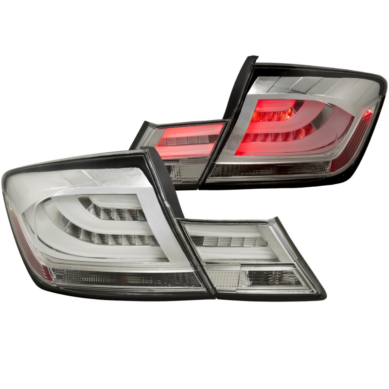 ANZO 2013-2015 Honda Civic (excludes hybrid) LED Taillights Chrome thumbnail 5
