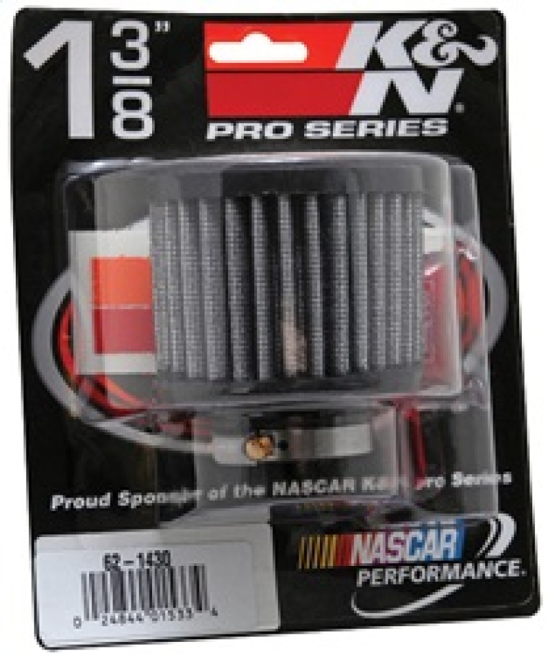 K&N 1.375in Flange ID x 3in OD x 2.5in H Rubber Base Crankcase Vent Filter thumbnail 6