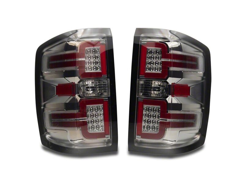 Raxiom 14-18 Chevrolet Silverado 1500 LED Tail Lights/SeqTurn Signals- Chrome- Smoked Lens thumbnail 4