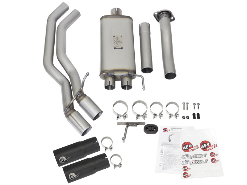 aFe Rebel Exhausts 3in SS Cat-Back 15-16 Ford F-150 EcoBoost V6 2.7/3.5L V8 5.0L w/ Black Tips thumbnail 4