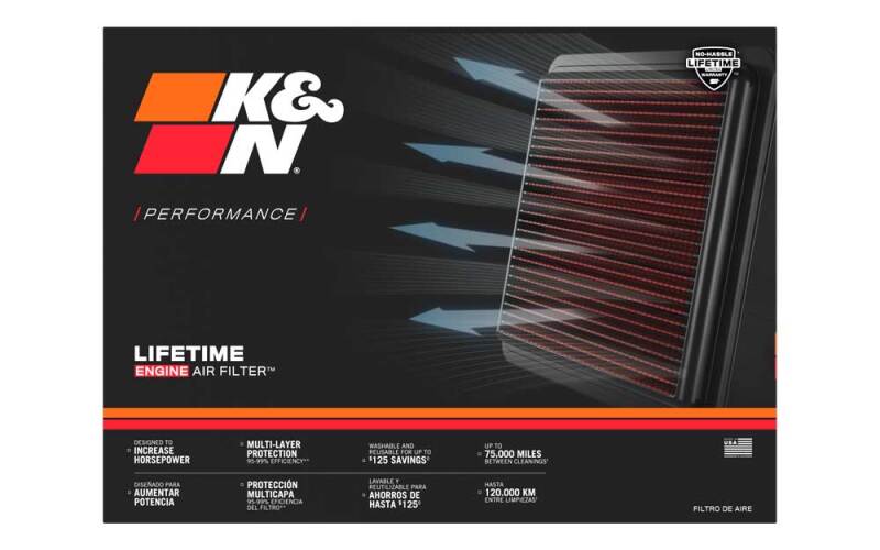 K&N Replacement Air Filter Audi Rs5 V6-2.9L F/I 2027 (2 Per Box) thumbnail 5