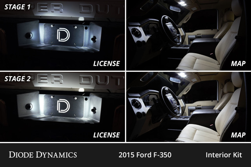 Diode Dynamics 08-16 d Super Duty F250/F350 Interior LED Kit Cool White Stage 1 thumbnail 8