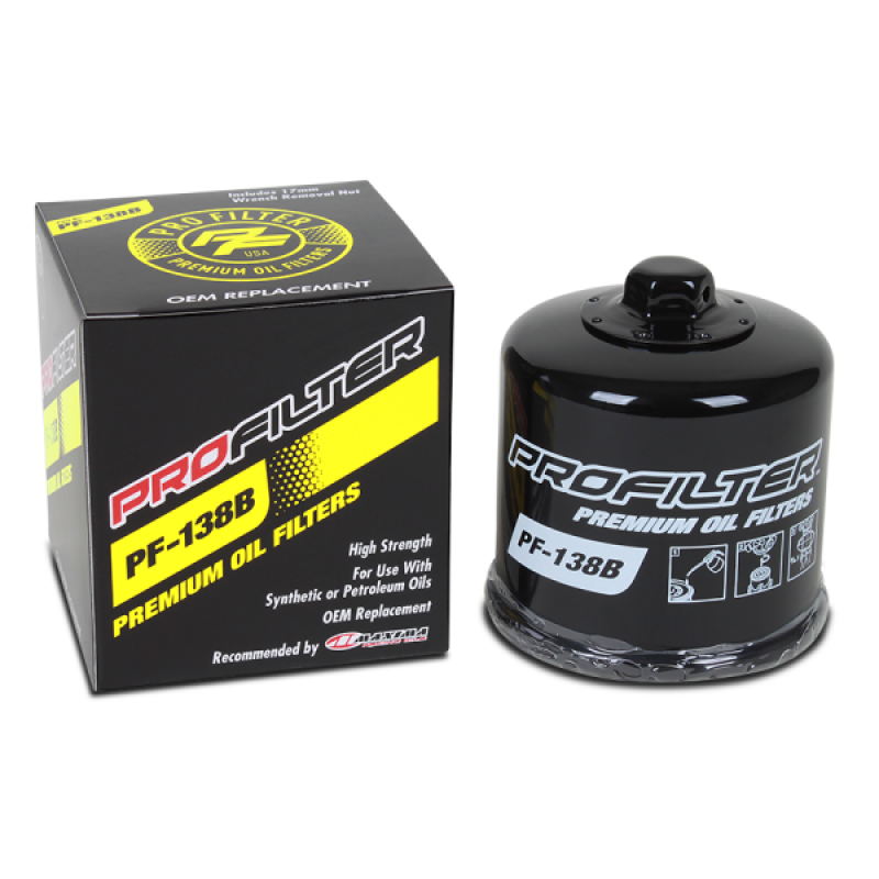 ProFilter Aprilia/Arctic Cat/Kawasaki/Suzuki Spin-On/Black/Various Performance Oil Filter