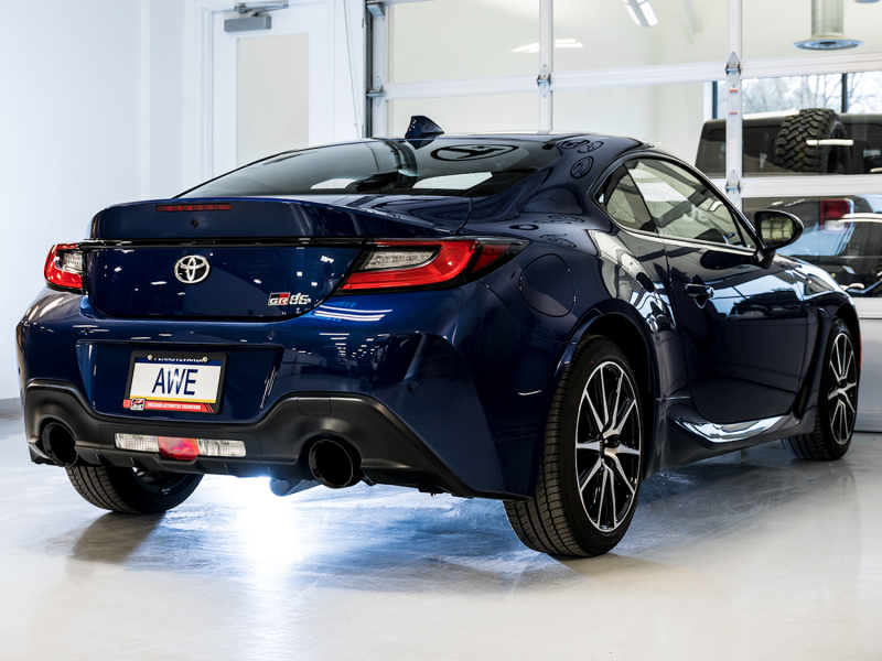 AWE Tuning Subaru BRZ / Toyota GR86 / Toyota 86 Track Edition Cat-Back Exhaust- Diamond Black Tips thumbnail 5