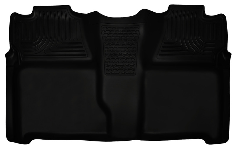 Husky Liners 07-13 Chevy Silverado 1500/2500HD Crew Cab PU Weatherbeater Black 2nd Seat Floor Liner thumbnail 6