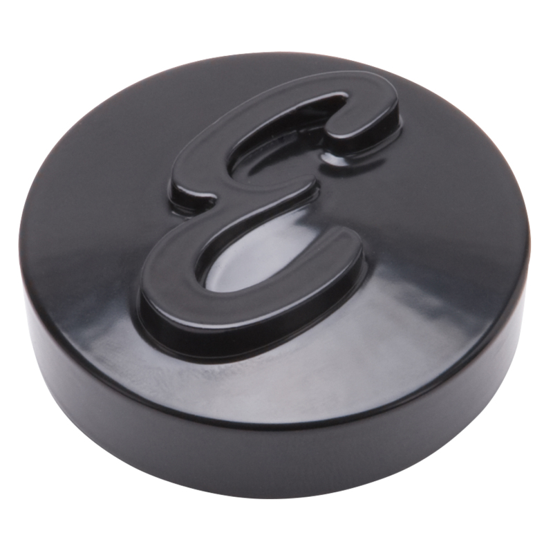 Edelbrock E Logo Black Anodized Nut for Pro-Flo Universal 14in Round Air Cleaners
