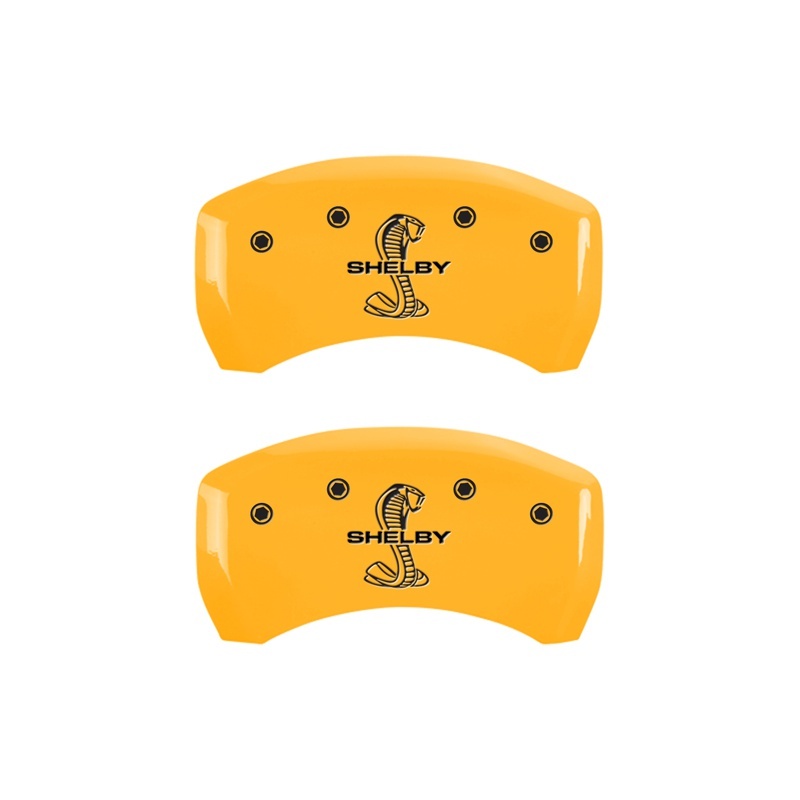 MGP Rear set 2 Caliper Covers Engraved Rear Tiffany Snake Yellow finish black ch thumbnail 3