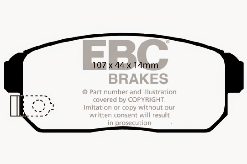 EBC 02-03 Infiniti G20 2.0 Greenstuff Rear Brake Pads thumbnail 3