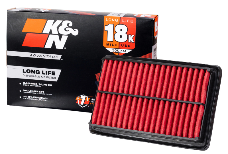 K&N Advantage Air Filter 18K Miles 99-05 Mazda Premacy thumbnail 3