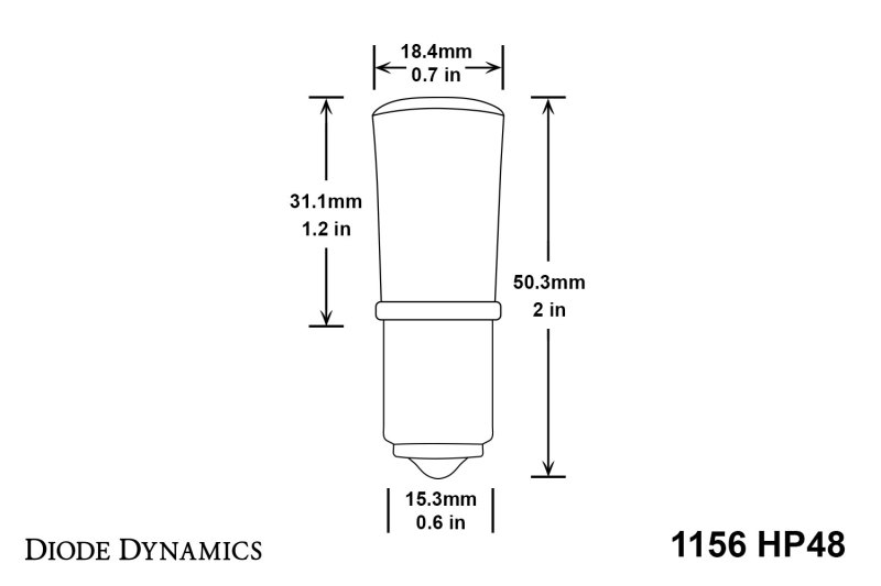 Diode Dynamics 1156 LED Bulb HP48 LED - Red Four thumbnail 6