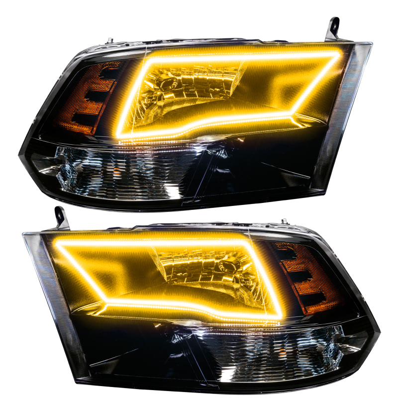 Oracle 09-17 RAM 1500 TRX Quad Pre-Assembled Headlights Blk Housing - w/ BC1 Controller thumbnail 6