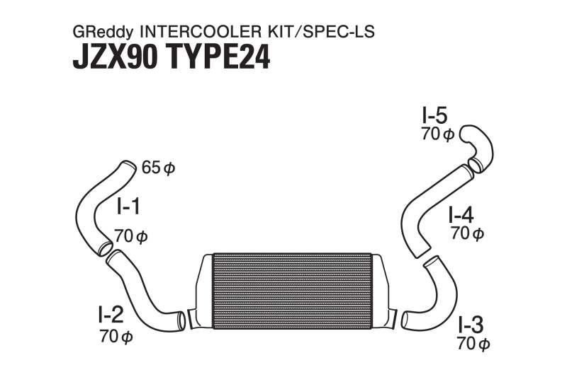 GReddy 92-96 Mark II JZX90 (T-24F) Trust Intercooler Kit thumbnail 2