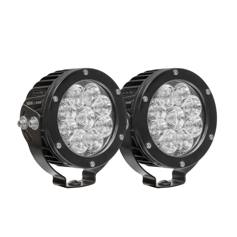 Westin Axis LED Auxiliary Light 4.75 inch Round Flood w/3W Osram (Set of 2) - Black thumbnail 2