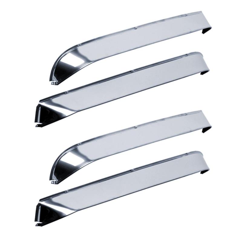 AVS 87-91 Ford LTD Crown Victoria Ventshade Front & Rear Window Deflectors 4pc - Stainless thumbnail 5