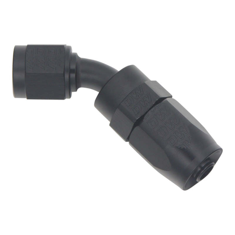 DeatschWerks 6AN Female Swivel 45-Degree Hose End CPE - Anodized Matte Black thumbnail 2