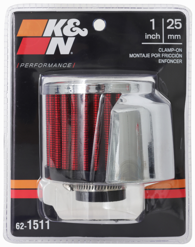 K&N 1in Flange ID x 3in OD x 2.5in Height Clamp On Crankcase Vent Filter thumbnail 8