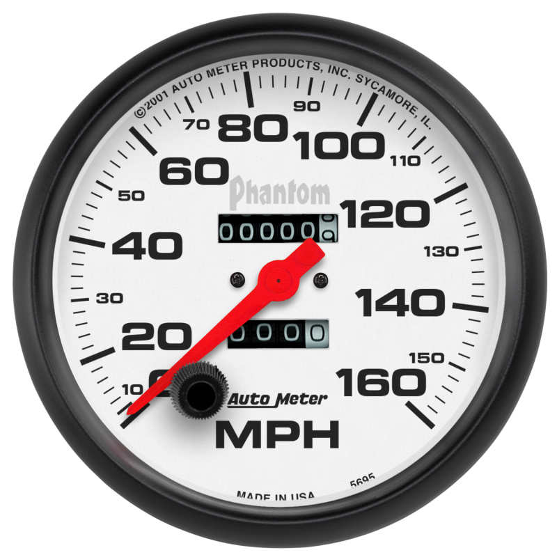 Autometer Phantom 5in 160 MPH In-Dash Mechanical Speedometer