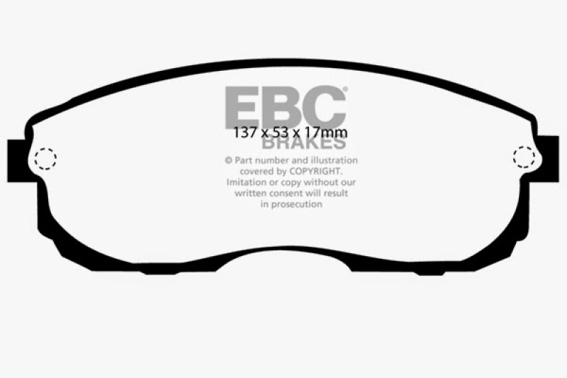 EBC 99-01 Infiniti G20 2.0 Yellowstuff Front Brake Pads thumbnail 6