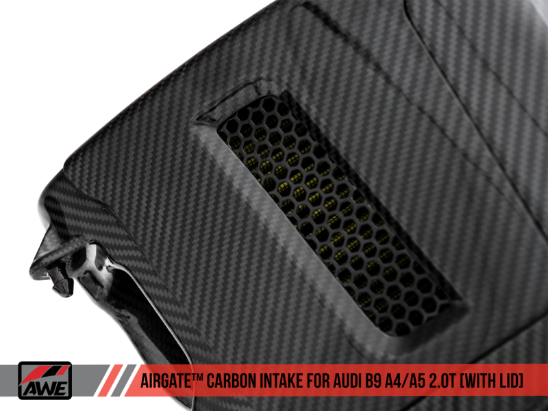 AWE Tuning Audi B9 A4/A5 2.0T Quattro Carbon Fiber AirGate Intake w/ Lid thumbnail 9
