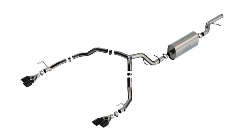 Borla 21-22 Chevrolet Tahoe 5.3L V8 2/4WD 4DR 3in/2.75in Touring Cat-Back Exhaust -Black Chrome Tips thumbnail 2