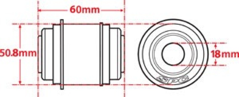 SPC Performance Flex Joint xAxis BUILDER SERIES 18mm ID X 50.8mm OD X 60mm Width thumbnail 3