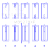 King Engine Bearings Ford 140ci 2.3L L4 (Size .026) Crankshaft Main Bearings (Set of 5) thumbnail 4