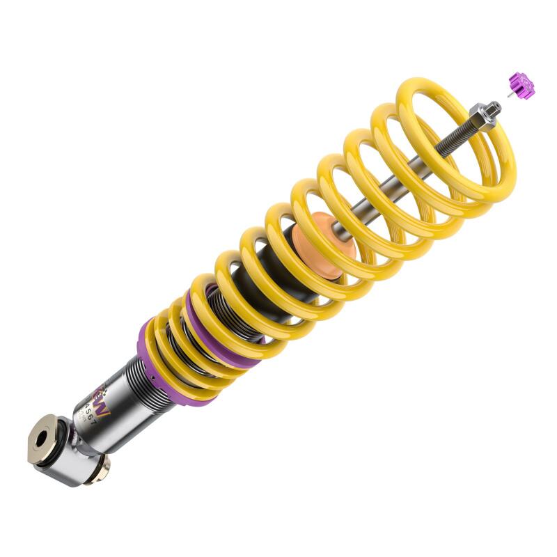 KW Variant 3 Coilover Kits 35220006 Kits, 3, 0.4 - 1.5 in. Lowered Front, 0.8 - 2.0 in. Lowered Rear, Shocks, Yellow Powdercoated Springs, BMW, Kit thumbnail 6